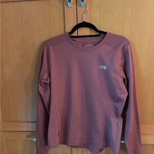 The North Face women’s long- sleeve performance top - mauve-dusty rose color - L